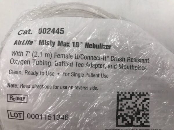 CareFusion 002445 AirLife Misty Max 10 Nebulizer with 7" (2.1m) Female U/Connect-it