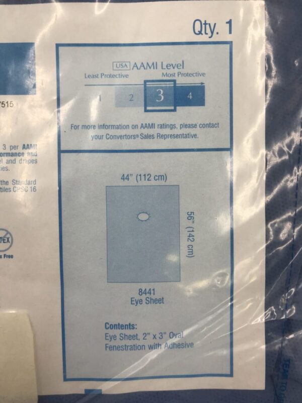 Cardinal Health 8441 Eyescape By Convertors Eye Sheet  44"x 56"  (2" x 3" Oval) (X)