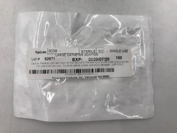 PROCEDURE PRODUCTS 8039 Large Catheter Adapter (X)