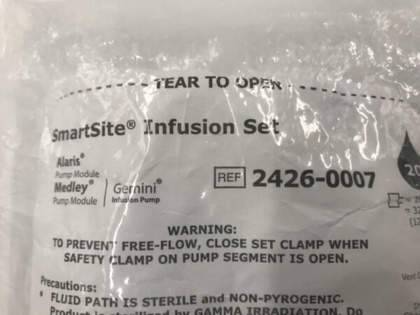 CareFusion 2426-0007 SmartSite Infusion Set ≈26ml ≈320cm (126in) 20 Drops (X)