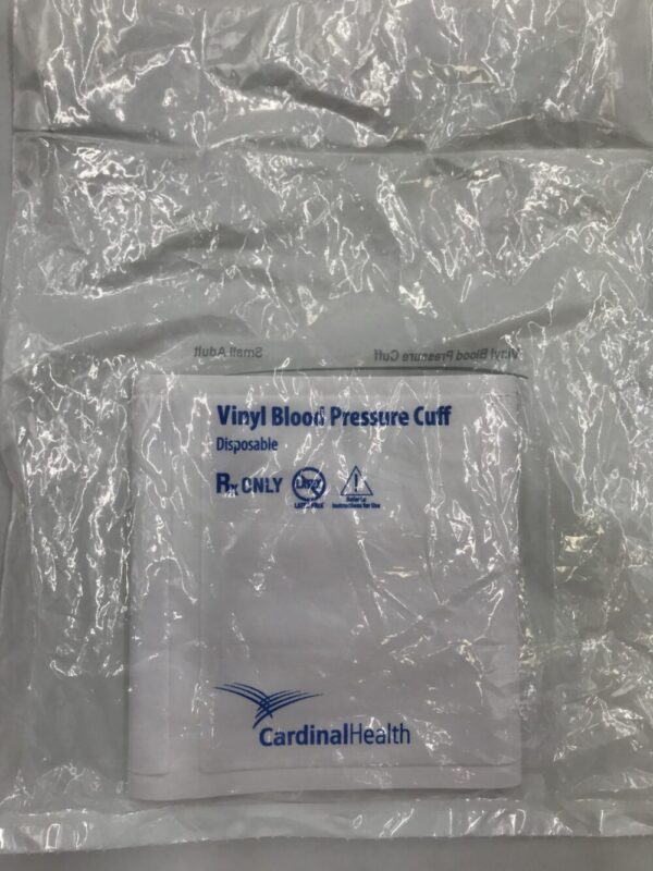 Cardinal Health 30506-12A Vinyl Blood Pressure Cuff Small Adult Disposable Range 20 to 26cm without Tubing