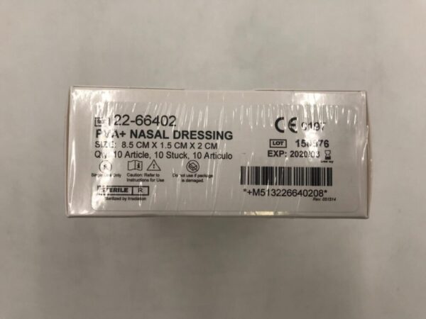INVOTEC INTERNATIONAL 22-66402 PVA+Nasal Dressing 8.5x1.5x2cm(10/Box)(X)