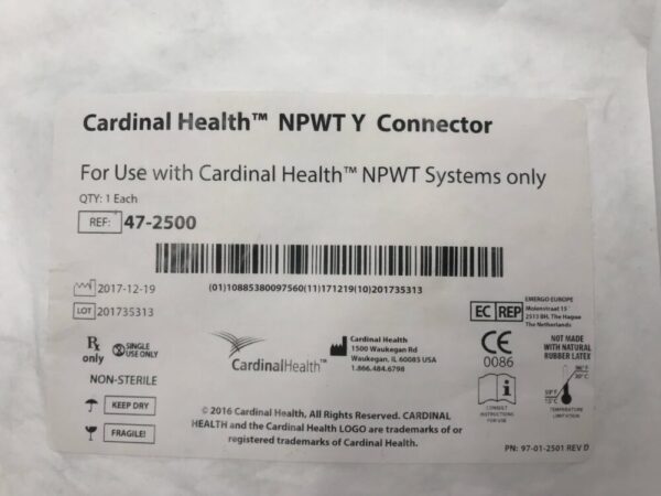 Cardinal Health 47-2500 NPWT Y Connector