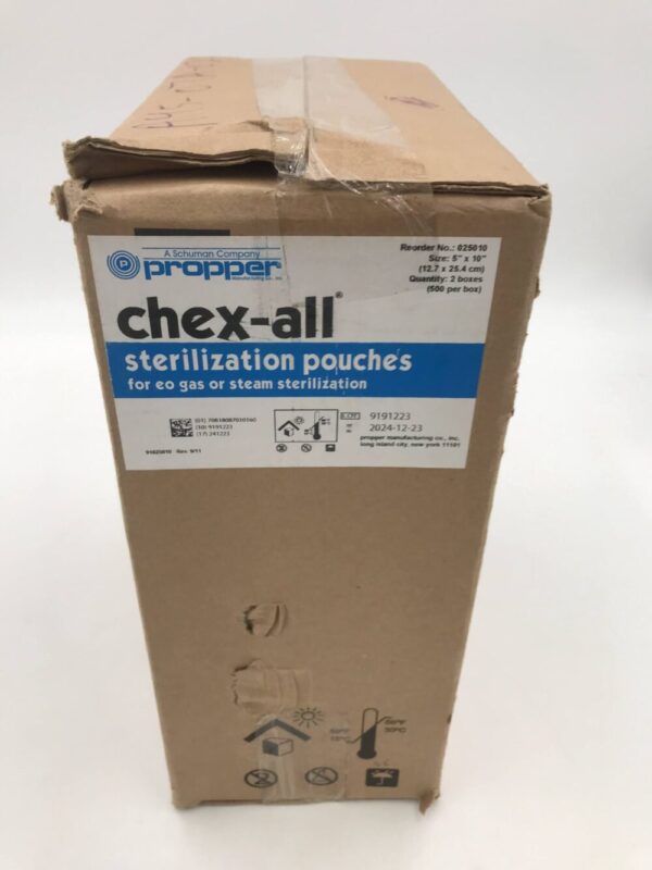 Propper 025010 Chex-All Sterilization Pouches 5" x 10" (12.7 x 25.4cm) (1,000/Case)