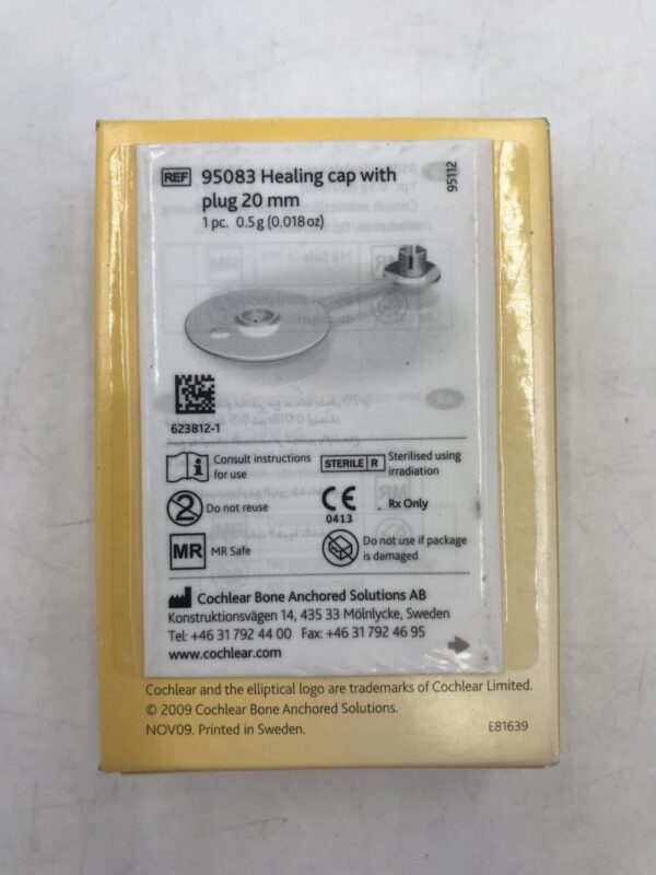 Cochlear 95083 Healing Cap with Plug 20mm (X)