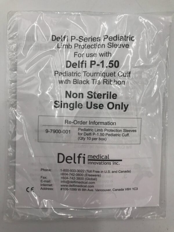 Delfi Medical 9-7900-001 Pediatric Limb Protection Sleeves for Delfi P-1.50 Pediatric Cuff