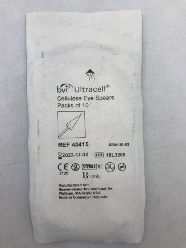 BVI 40415 Ultracell Cellulose Eye Spears 10/Packs (X)