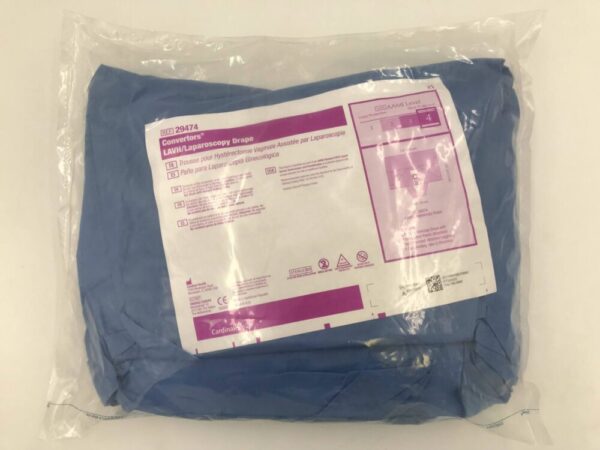 CARDINAL HEALTH 29474 Convertors LAVH/Laparoscopy Drape AAMI Level 4, 124x125x30in (X)