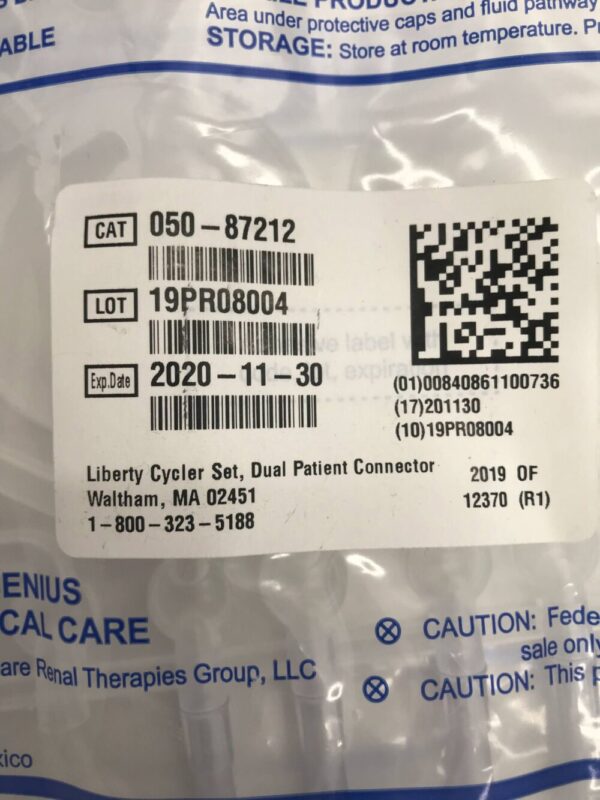Fresenius Medical Care 050-87212 Liberty Cycler Set Dual Patient Connector (X)