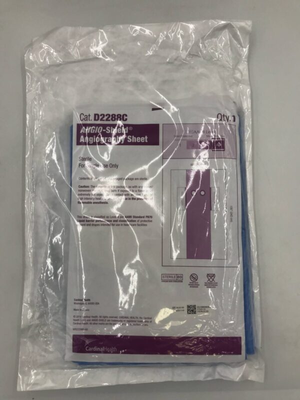 CARDINAL HEALTH D2288C Angio-Shield Angiography Sheet AAMI Level 4, 80in x 135in (X)