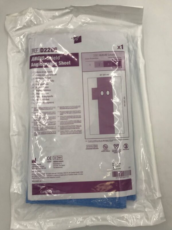CARDINAL HEALTH D2286 Angio-Shield Angiography Sheet AAMI Level 4, 80in x 135in (X)
