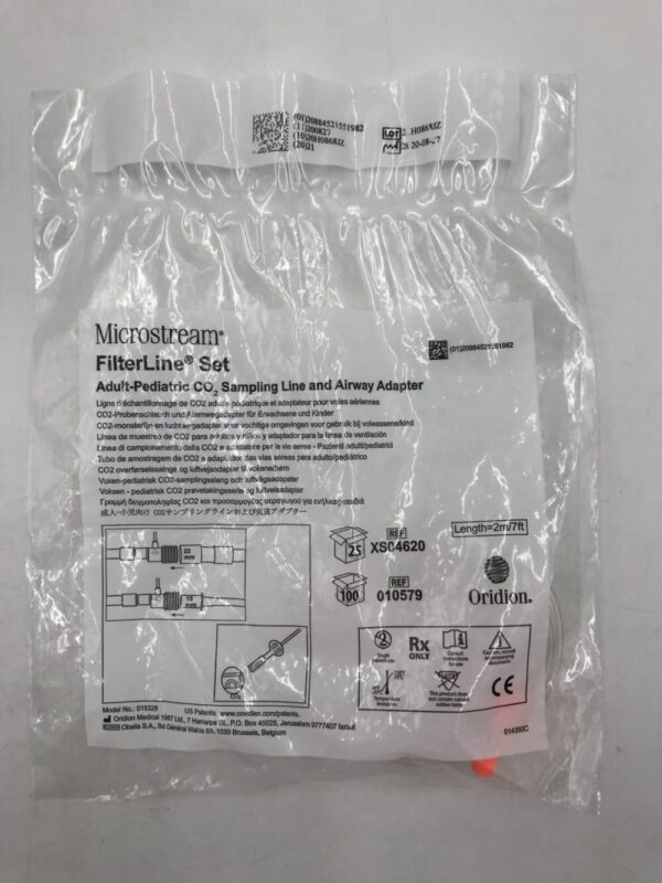 Oridion 015328 Microstream FilterLine Set Adult-Pediatric CO2 Sampling Line and Airway Adapter