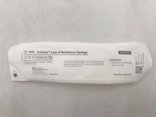 Smiths Medical 4900 Pulsator Loss Of Resistance Syringe (X)