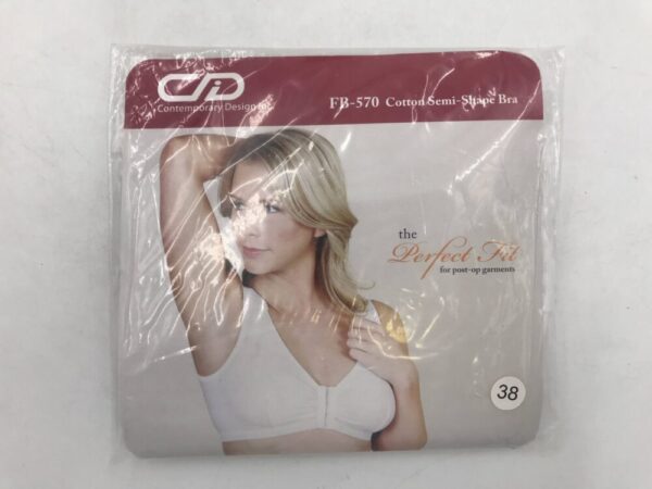 Contemporary Design inc FB-570 Surgical Bras Cotton Semi-Shape Bra Size 38