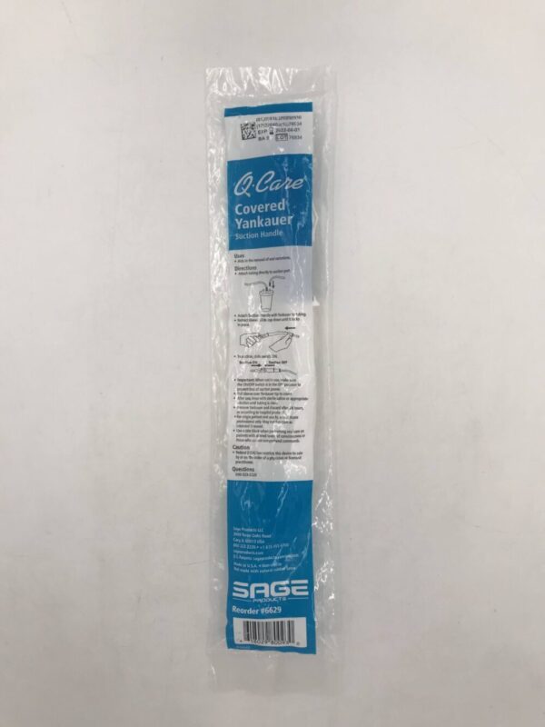 Sage 6629 Q•Care Covered Yankauer Suction Handle (X)