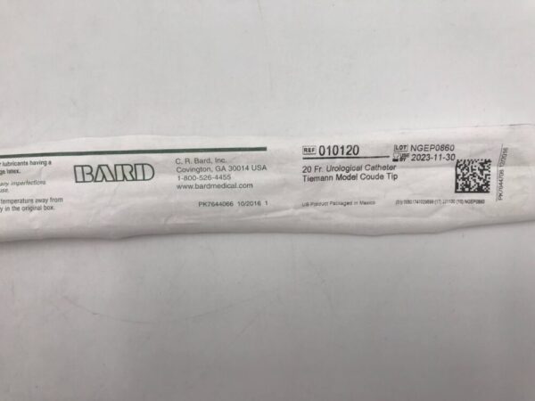 Bard 010120 Urological Catheter 20Fr. Tiemann Model Coude Tip (X)