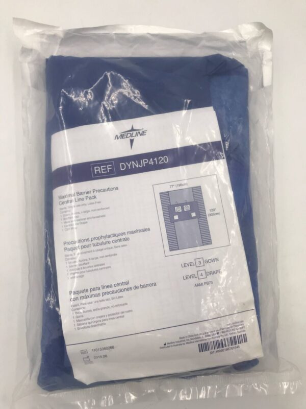 MEDLINE DYNJP4120 Maximal Barrier Precautions Central Line Pack Level 3-4, 77x120in