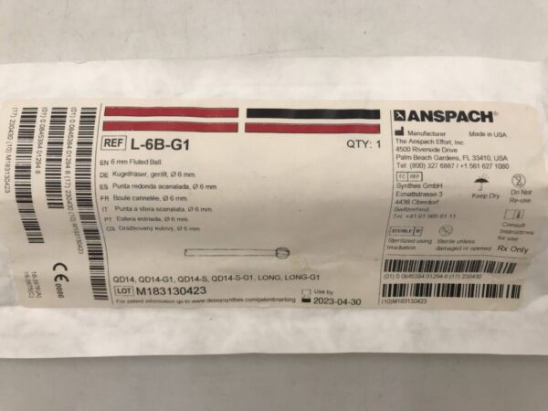 Anspach L-6B-G1 Fluted Ball 6mm (X)