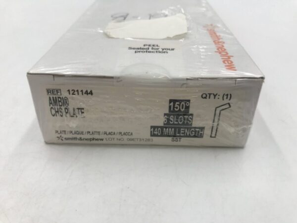 Smith & Nephew 121144 AMBI CHS Plate 150° 6 Slots 140mm Length SST (X)