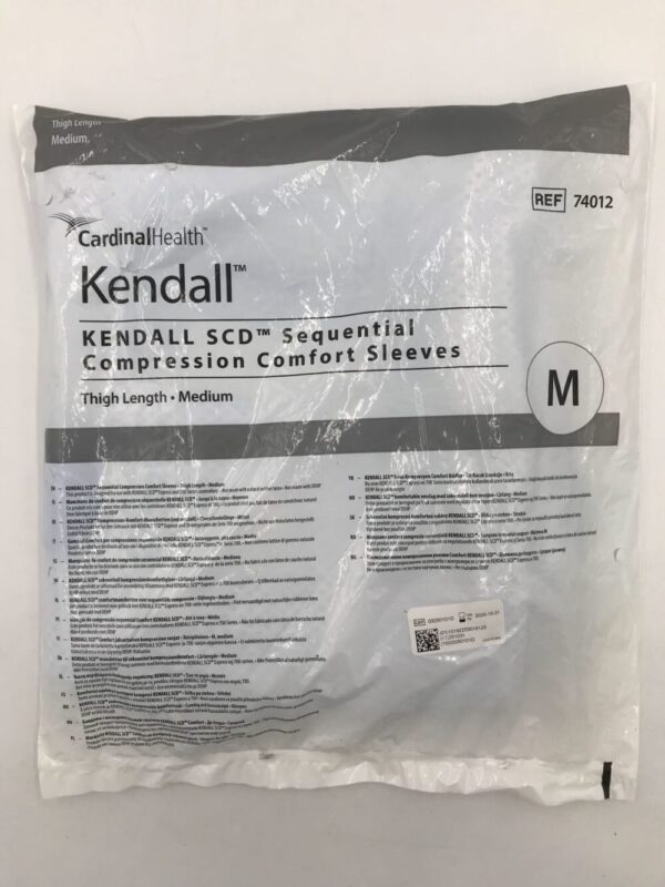 Cardinal Health 74012 Kendall SCD Sequential Compression Comfort Sleeves Thigh Length, Med, <28in