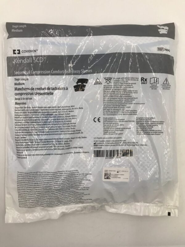 COVIDIEN 74042 Kendall SCD Sequential Compression Comfort Tear-Away Sleeves Thigh Length, Medium