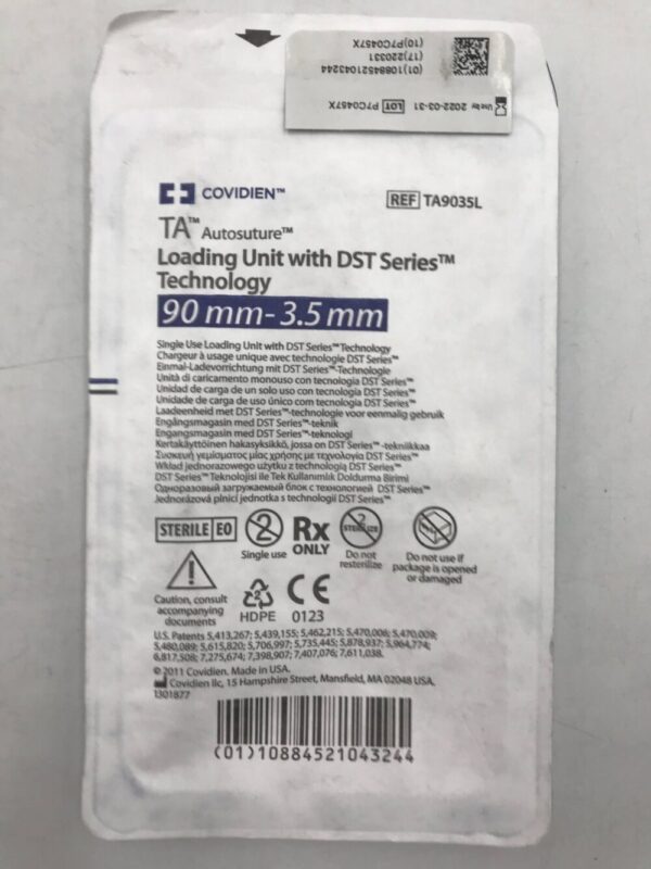 Covidien TA9035L TA Autosuture Loading Unit with DST Series Technology 90mm-3.5mm (X) 