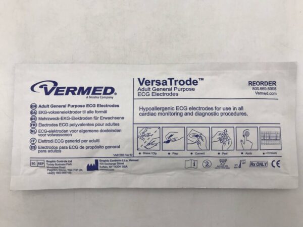 Graphic Controls 800.669.6905 Vermed VersaTrode Adult General Purpose ECG Electrodes (X)