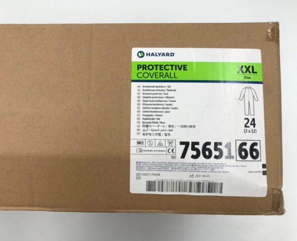 HALYARD 75651 Protective Coverall Blue XXL (24/Case)