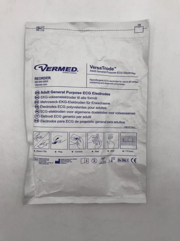 Vermed 800.669.6905 VersaTrode Adult General Purpose ECG Electrodes (60/Package) (X)