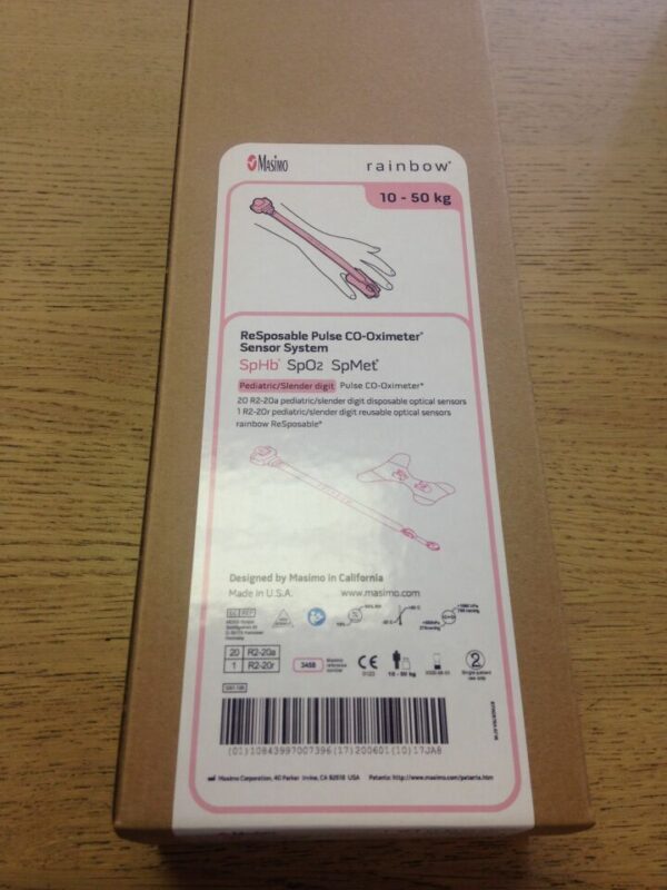 MASIMO 3458 ReSponsable Pulse Co-Oximeter Sensor System 10-50Kg (20/Box)(X)