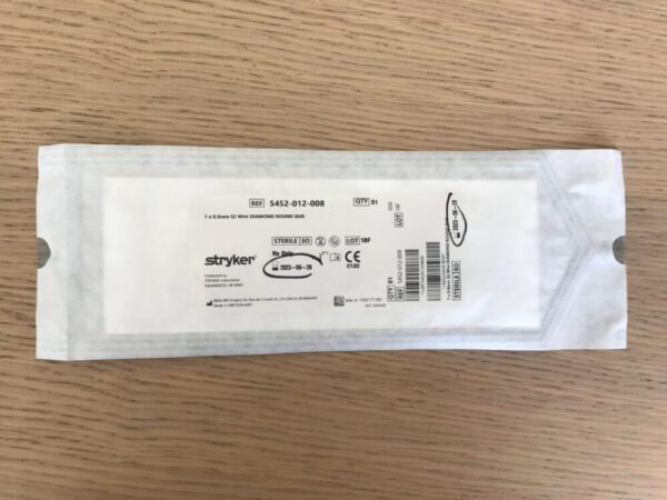 STRYKER 5452-012-008 S2 Mini Diamond Round Bur 1x0.8mm(X)