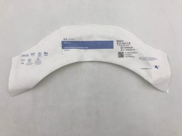 Covidien 86053 Shiley Lo-Pro Oral/Nasal Tracheal Tube Cuffed Murphy Eye 8.0mm I.D.