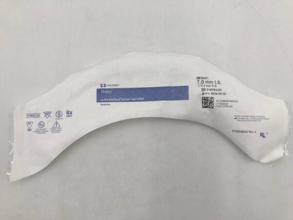 Covidien 86051 Shiley Lo-Pro Oral/Nasal Tracheal Tube Cuffed Murphy Eye 7.0mm I.D.