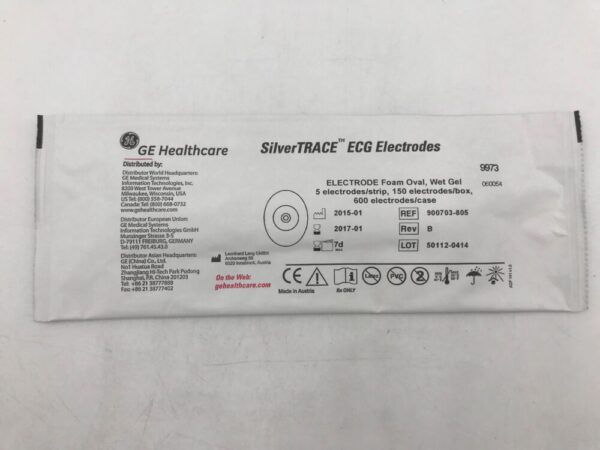 LEONHARD/GE Healthcare 900703-805 SilverTRACE ECG Electrode Foam Oval, Wet Gel (5/Pack) (X)