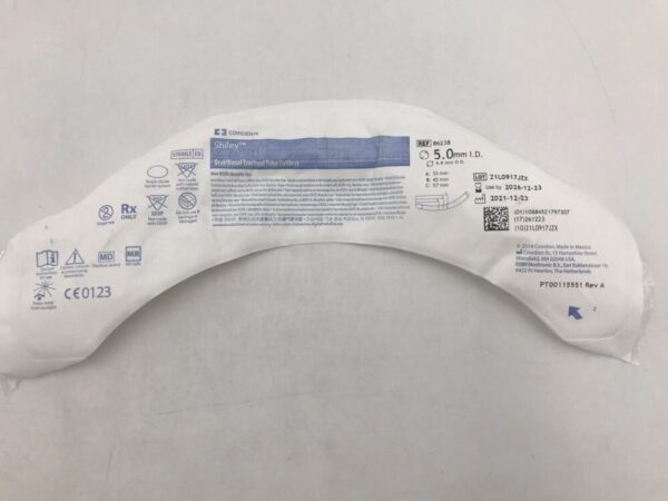COVIDIEN 86238 Shiley Oral/Nasal Tracheal Tube Cuffless, Non DEHP, Murphy Eye 5.0mm I.D., 6.8mm