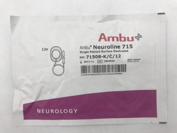Ambu 71508-K/C/12 Neuroline 715 Single Patient Surface Electrodes (12/Pack) (X)