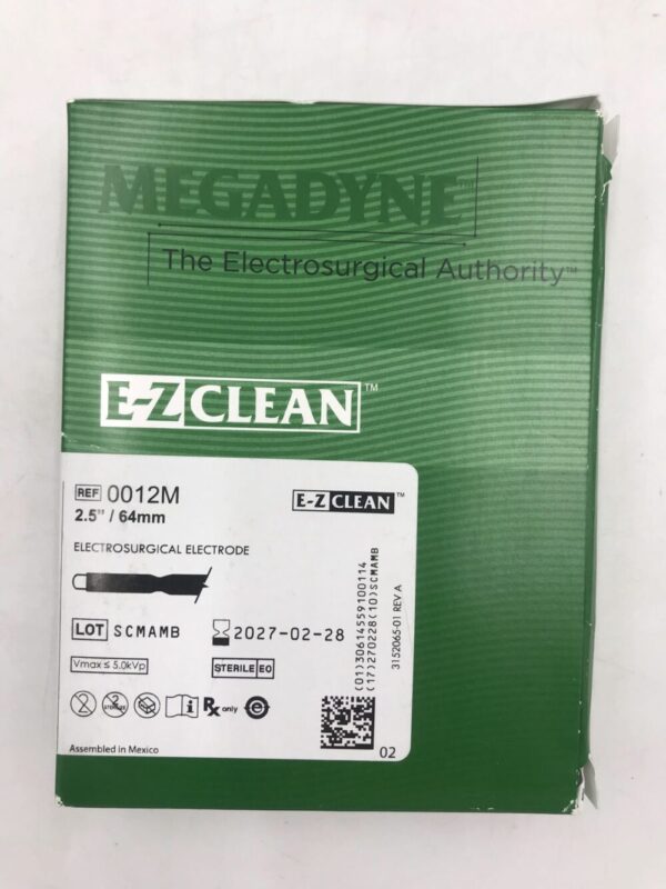 Megadyne 0012M E-Z Clean Electrosurgical Electrode 2.5" / 64mm (12/Box)