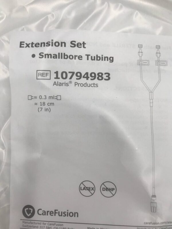 CAREFUSION 10794983 Extension Set Smallbore Tubing ≈0.3ml (X)