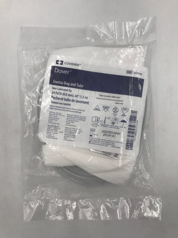 Covidien 145540 Dover Enema Bag and Tube 24Fr/Ch, 60" (X)