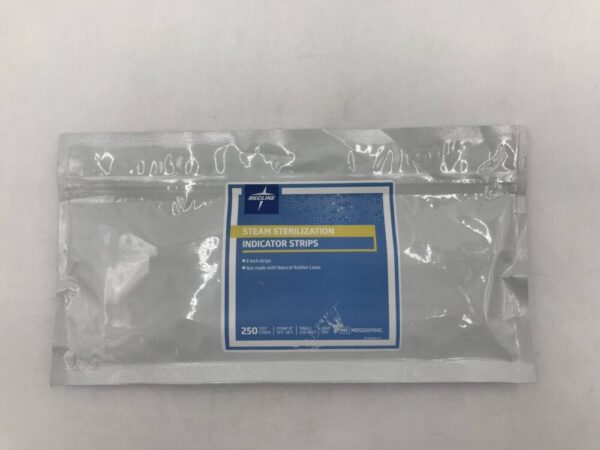 Medline MDS200150C Steam Sterilization Indicator Strips 8in Strips (250/Package) (X)