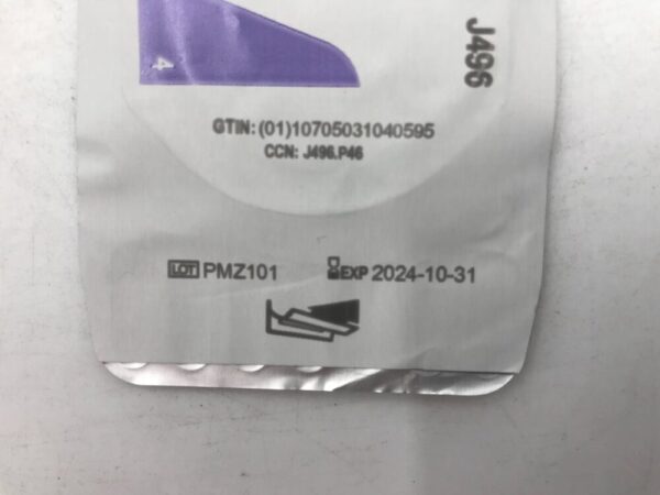 Ethicon J496 VICRYL Coated Suture Undyed Braided 4-0 18" PS-2 19mm Reverse Cutting Multipass Needles