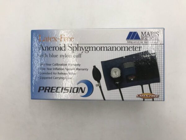 Mabis 09-141-011 Adult Aneroid Sphygmomanometer with Blue Nylon Cuff