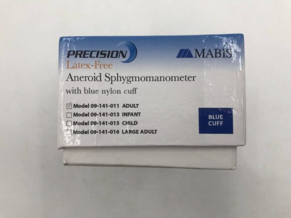 Mabis 09-141-011 Adult Aneroid Sphygmomanometer with Blue Nylon Cuff