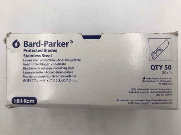 Aspen 373915 Bard-Parker Protected Blades Stainless Steel (50/Box) (X)