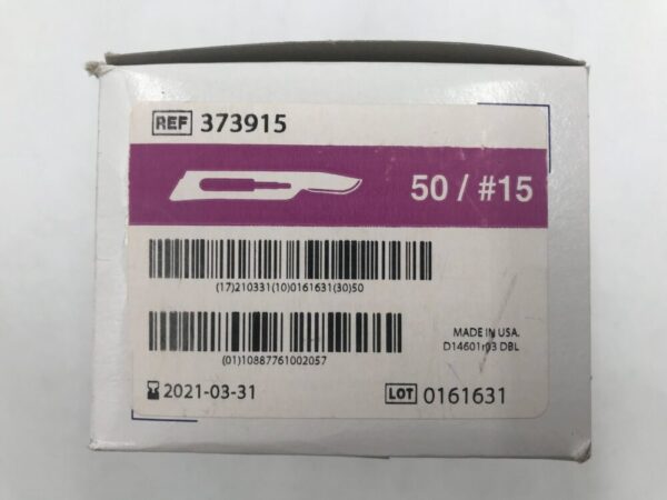 Aspen 373915 Bard-Parker Protected Blades Stainless Steel (50/Box) (X)
