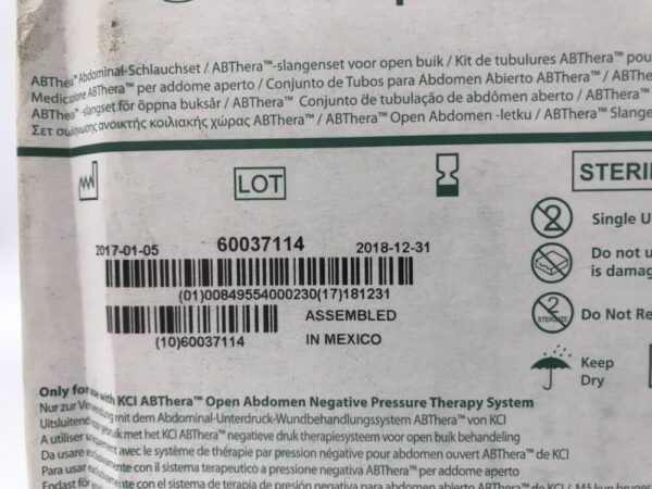 KCI 370642 ABThera Open Abdomen Tubing Set (5/Box) (X)