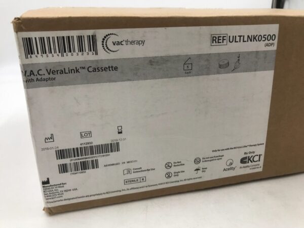 KCI ULTLNK0500 (ADP) V.A.C. VeraLink Cassette With Adaptor (5/Case)(X)