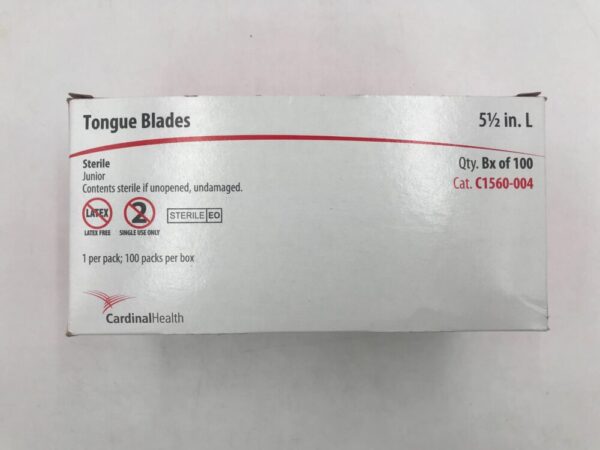 CARDINAL HEALTH C1560-004 Tongue Blades 5 1/2in (100/Box)(X)