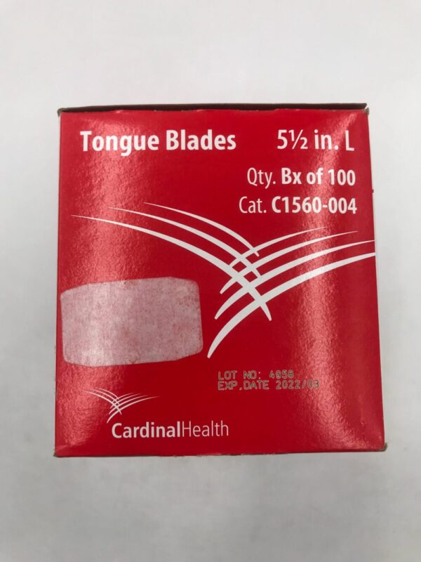 CARDINAL HEALTH C1560-004 Tongue Blades 5 1/2in (100/Box)(X)