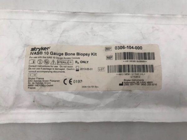 STRYKER 0306-104-000 iVAS Bone Biopsy Kit 10Gauge (X)